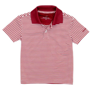 PROPERLY TIED BOY'S DALLAS POLO - CRIMSON