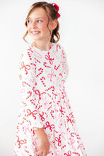 Load image into Gallery viewer, CANDY CANE LANE L/S POCKET TWIRL DRESS
