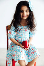 Load image into Gallery viewer, HONOR ROLL SMOCKED RUFFLE DRESS
