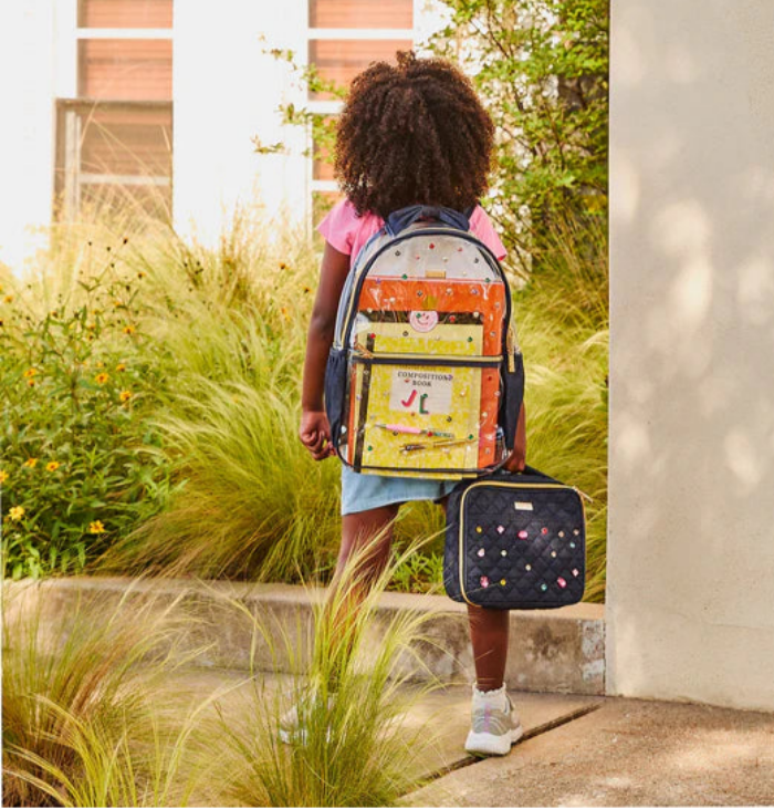 BEJEWELED CLEAR VINYL BACKPACK - LARGE