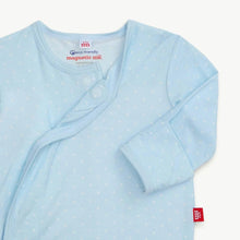 Load image into Gallery viewer, MAGNETIC ME - PREEMIE PIN DOT BLUE KIMONO HAT SET - 3pc  SET
