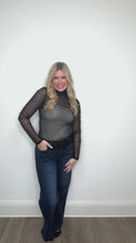 Load and play video in Gallery viewer, MESH TOP WITH PEARL DETAIL - BLACK
