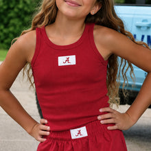 Load image into Gallery viewer, KIDS LULU MAC ALABAMA SHORTS CRIMSON
