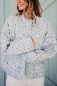 DAINTY FLORAL QUILTED JACKET