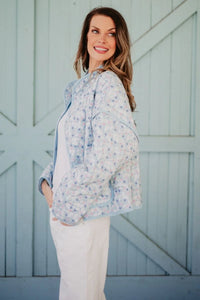 DAINTY FLORAL QUILTED JACKET