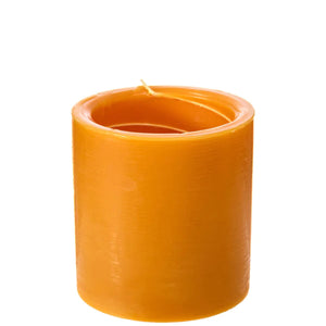 SAFFRON AND ALMOND SPIRAL CANDLE - 4X4