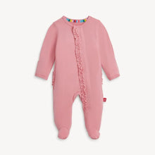 Load image into Gallery viewer, MAGNETIC FOOTIE W/RUFFLES-TICKLED PINK
