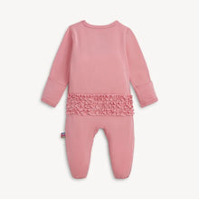 Load image into Gallery viewer, MAGNETIC FOOTIE W/RUFFLES-TICKLED PINK

