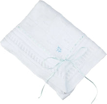 Load image into Gallery viewer, HEIRLOOM POINTELLE KNIT BLANKET - BLUE
