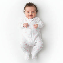 Load image into Gallery viewer, TINY PRETTY BOWS ZIPPED FOOTIE
