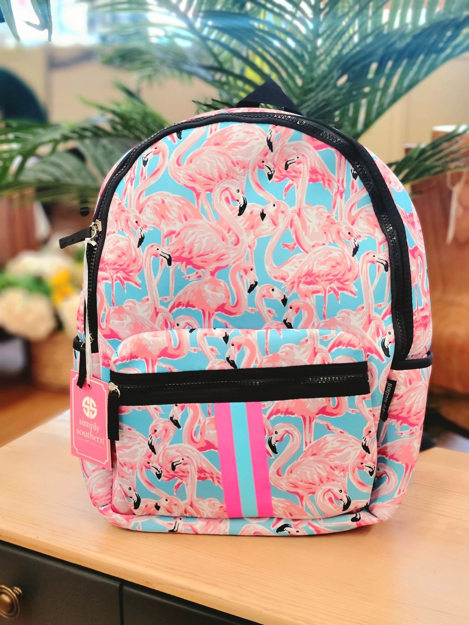 flamingo patern jansport backpack Crosstown -Lagoon Luau Brilliant Minds Australia Add a little sunshine to your day with this adorable clear mini backpack designed to look like a pink flamingo jansport backpack New | Mercari