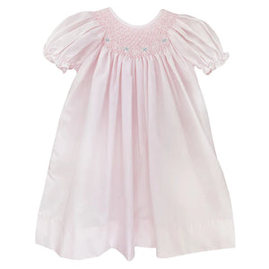 PINK ROSETTE DRESS/BONNET