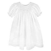 Load image into Gallery viewer, WHITE ROSETTE DRESS/BONNET
