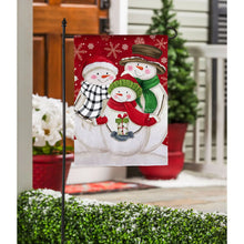 Load image into Gallery viewer, SNOWMAN FAMILY - GARDEN FLAG
