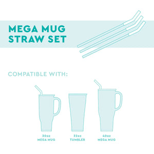 SWIG REUSABLE STRAW SET - NEON LIME/ORANGE/BERRY