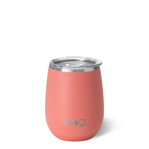 SWIG 14oz STEMLESS WINE CUP - CORAL
