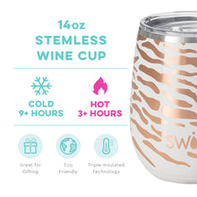 Load image into Gallery viewer, SWIG 14 OZ. STEMLESS STAINLESS STEEL CUP-GLAMAZON ROSE
