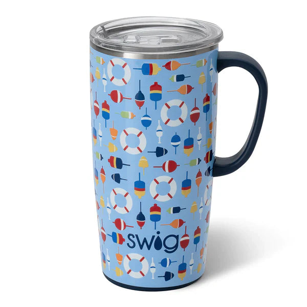SWIG 22 OZ. STAINLESS STEEL TALL MUG - BOBBING BUOYS