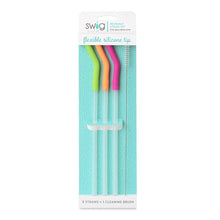 Load image into Gallery viewer, SWIG REUSABLE STRAW SET - NEON LIME/ORANGE/BERRY
