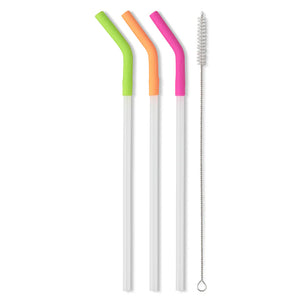 SWIG REUSABLE STRAW SET - NEON LIME/ORANGE/BERRY