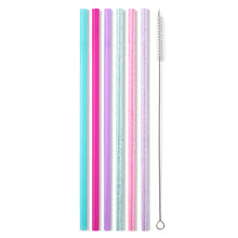 Load image into Gallery viewer, SWIG GLITTER REUSABLE STRAW SET-CLOUD NINE
