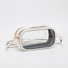 Load image into Gallery viewer, CLEAR GAME DAY DOUBLE ZIP STYLE BAG - WHITE
