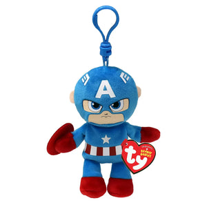 TY BEANIE BELLIES CLIP CAPTAIN AMERICA