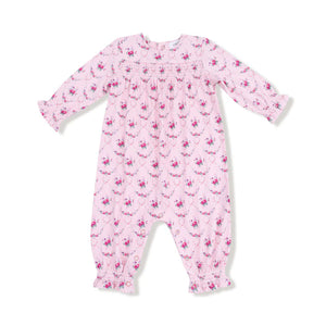 GARDEN ROSE TRELLIS SMOCKED ROMPER