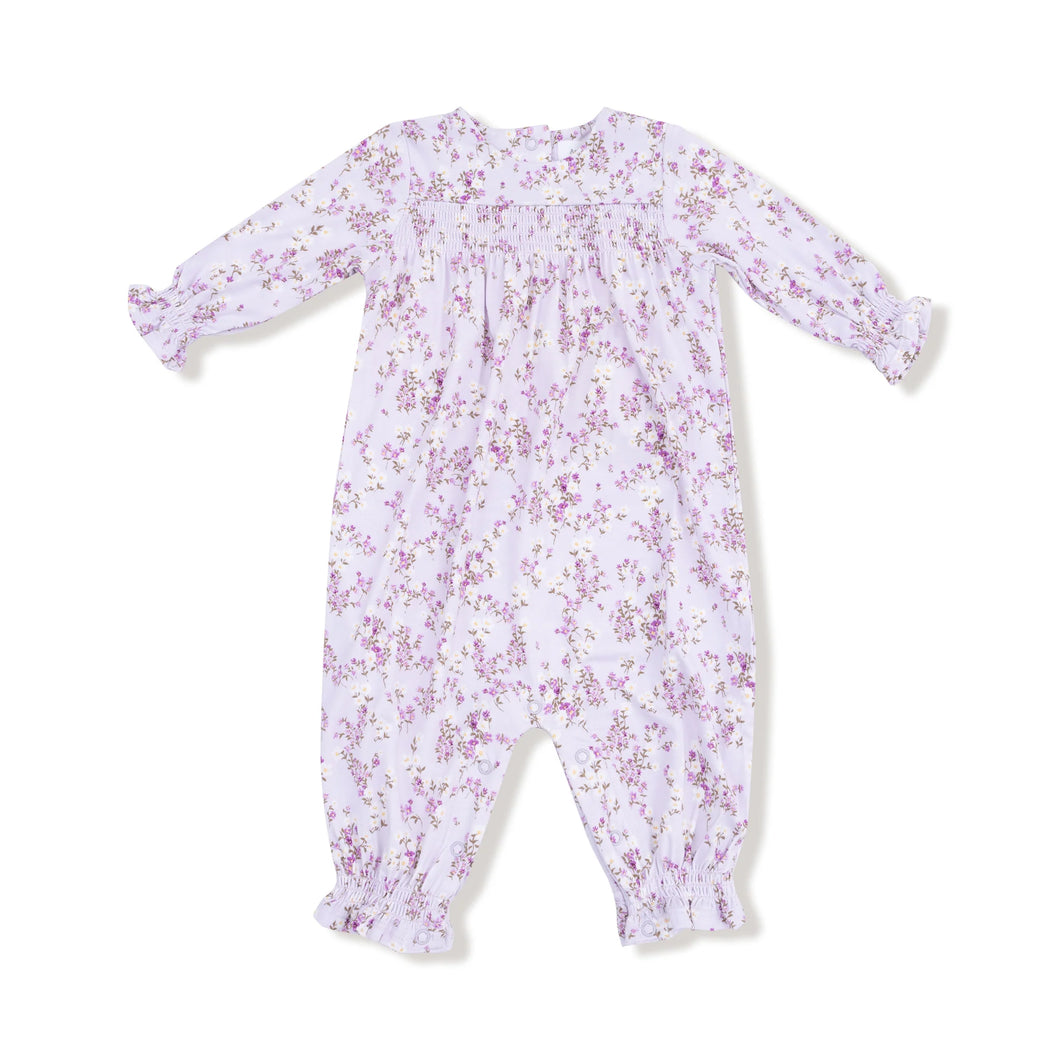 SWEET DREAM FLORALS SMOCKED ROMPER