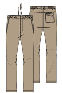 BURLEBO ADULT PERFORMANCE PANTS - COBBLESTONE KHAKI