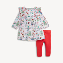 Load image into Gallery viewer, MAGNETIC MODEL L/S DRESS - WINTER VILLAGE
