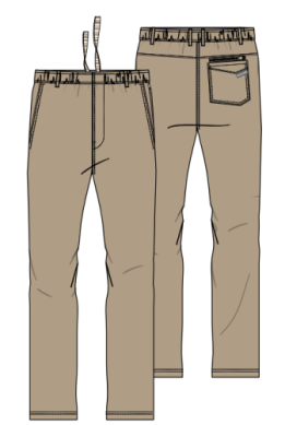 BURLEBO ADULT PERFORMANCE PANTS - COBBLESTONE KHAKI