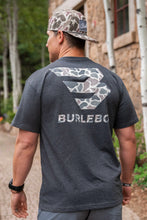 Load image into Gallery viewer, BURLEBO FLYING B TEE DEER CAMO - HEATHER BLACK
