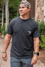 Load image into Gallery viewer, BURLEBO FLYING B TEE DEER CAMO - HEATHER BLACK
