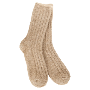 WORLD SOFTEST SOCK RAGG FEATHER CREW - MOCCA