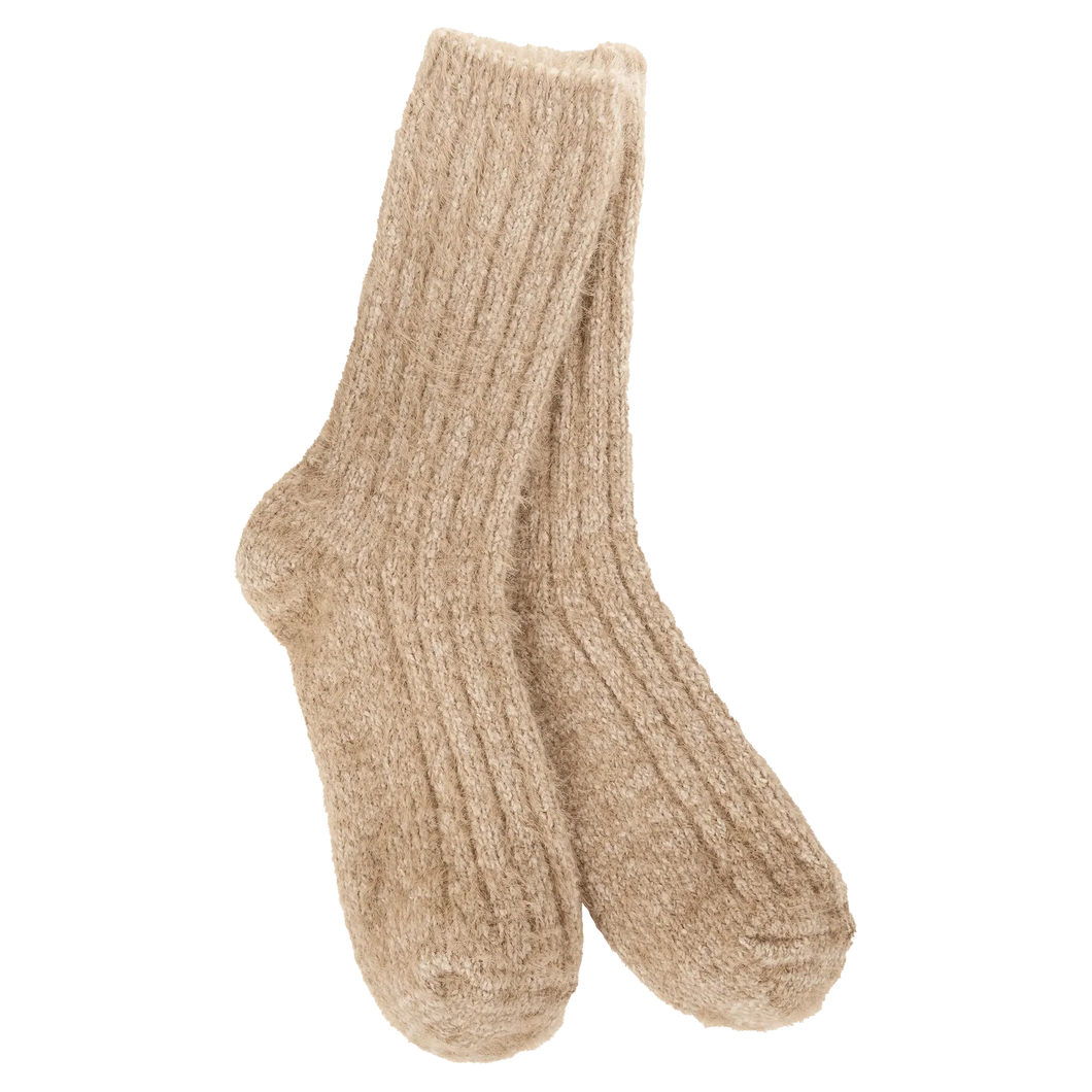 WORLD SOFTEST SOCK RAGG FEATHER CREW - MOCCA