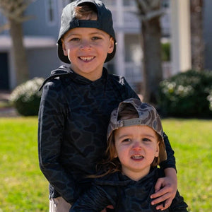 BURLEBO YOUTH PERFORMANCE HOODIE - BLACK CAMO