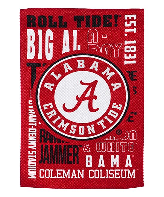 UNIVERSITY OF ALABAMA FAN RULE - HOUSE FLAG