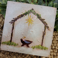 Load image into Gallery viewer, HAND PAINTED WOOD BLOCK MANGER
