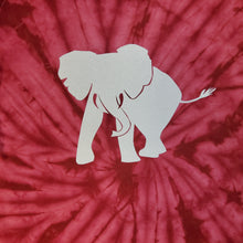 Load image into Gallery viewer, WHITE GLITTER ELEPHANT TIE-DYE TEE
