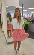Load image into Gallery viewer, SS RUFFLE SKIRT - CORAL

