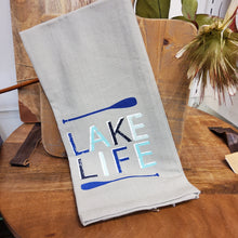 Load image into Gallery viewer, LAKE LIFE OARS HAND TOWEL
