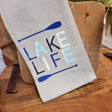 Load image into Gallery viewer, LAKE LIFE OARS HAND TOWEL

