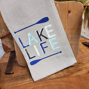 LAKE LIFE OARS HAND TOWEL