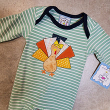 Load image into Gallery viewer, TURKEY APPLIQUE GIRLS ROMPER
