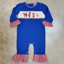 Load image into Gallery viewer, TOY TIME SMOCKED ROMPER
