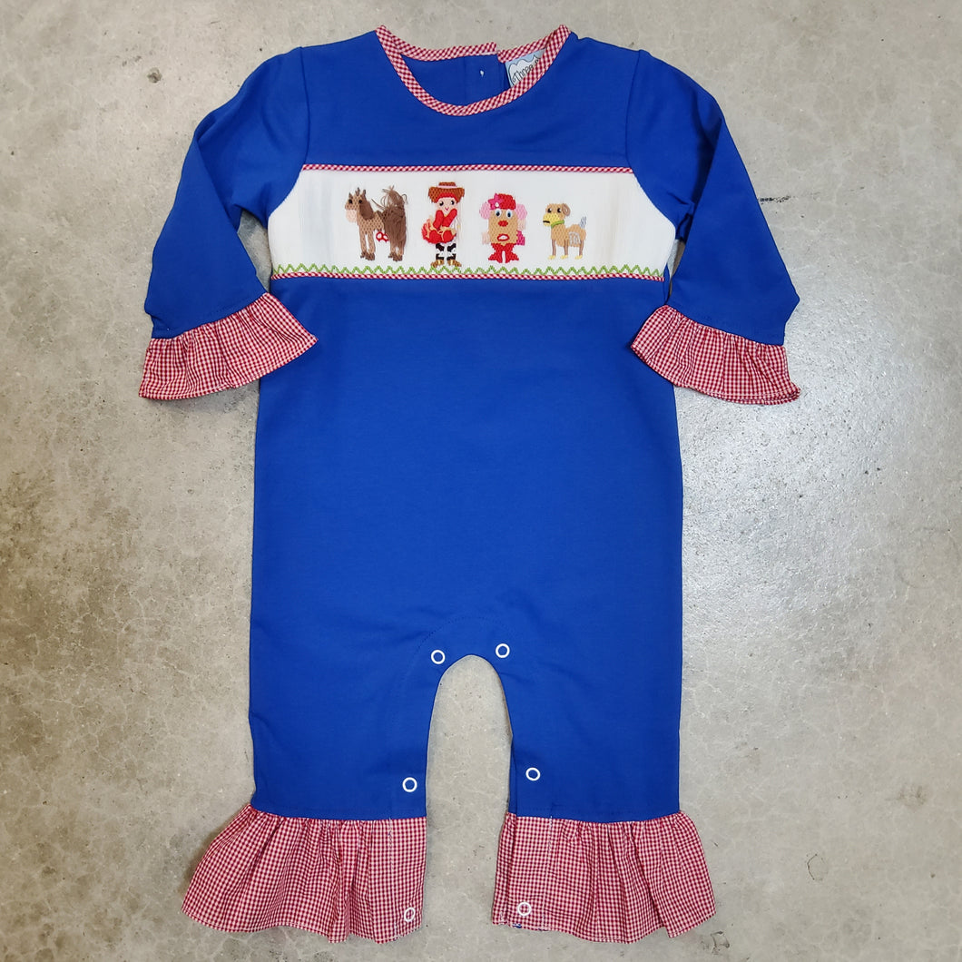 TOY TIME SMOCKED ROMPER
