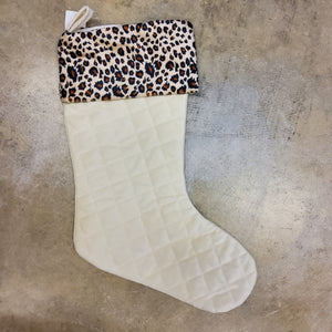 QUILTED STOCKING - LEOPARD
