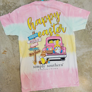 SIMPLY SOUTHERN HAPPY EASTER TIEDYE TEE
