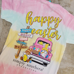 SIMPLY SOUTHERN HAPPY EASTER TIEDYE TEE